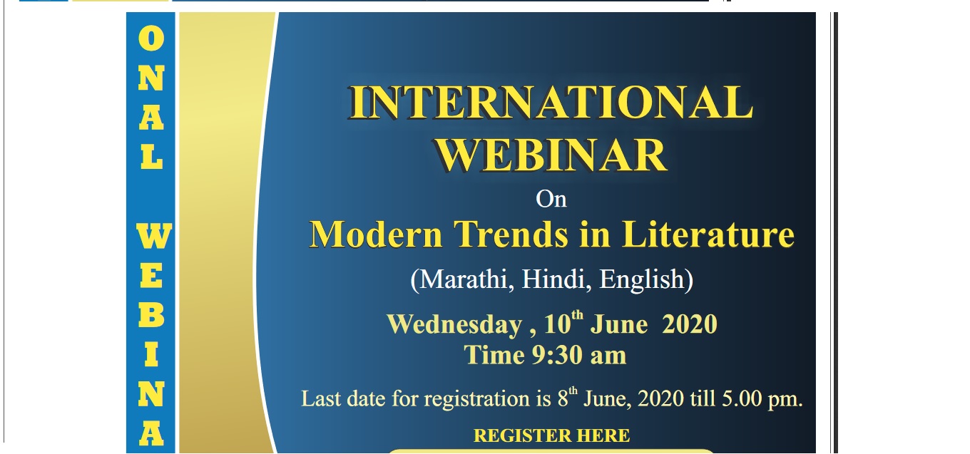 International Webiner On Modern Trends in Literature